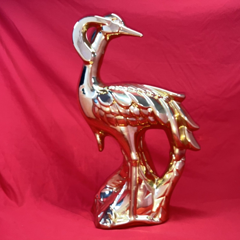 Vintage 1998 Jaru Gold Phoenix Sculpture / MCM Modern Art Bird 18k Finish / Flaw
